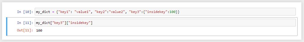 مقادیر در dictionary