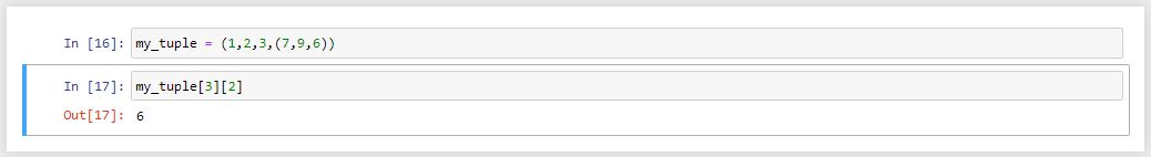 indexing در tuple ها تو در تو 