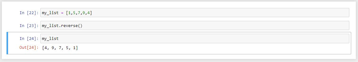متد reverse در list