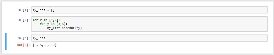 حلقه های تودرتو در حلقه for