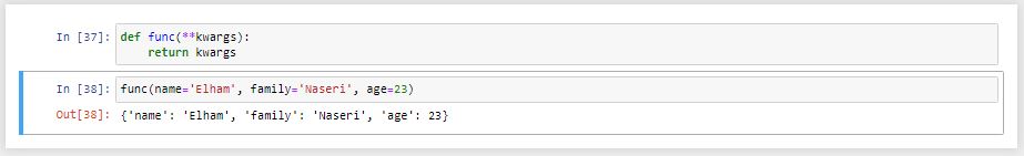 **kwargs در تابع