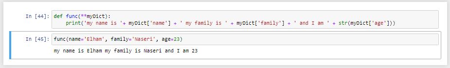 **kwargs در Function