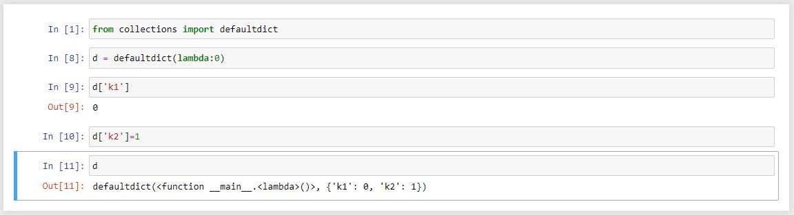 کاربرد defaultdict در ماژول پیشرفته collections