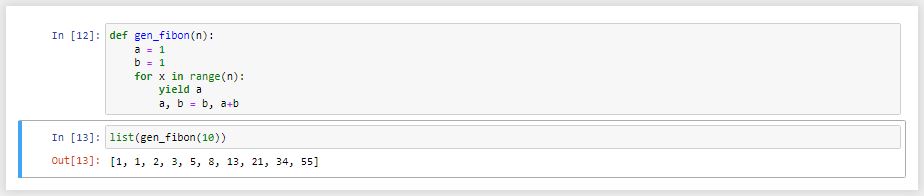  فیبوناجی با generator