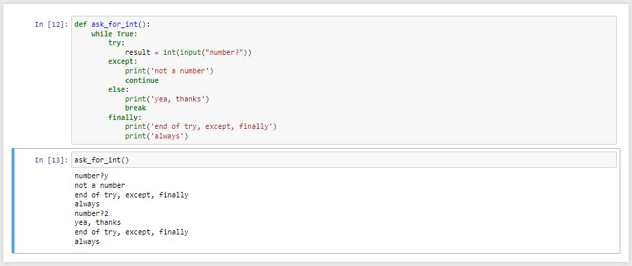 مدیریت Exceptions در لوپ ها
