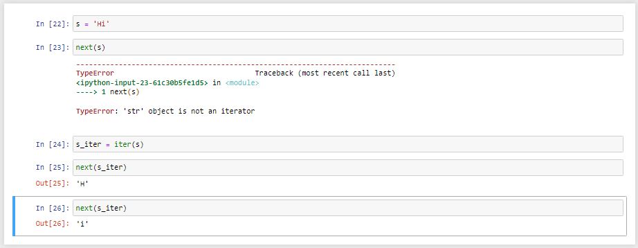 دستور next در generator