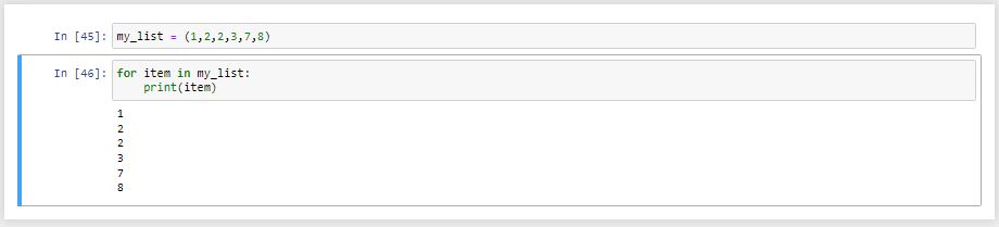 tupleها در حلقه for