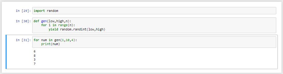استفاده از generator در تولید اعداد تصادفی