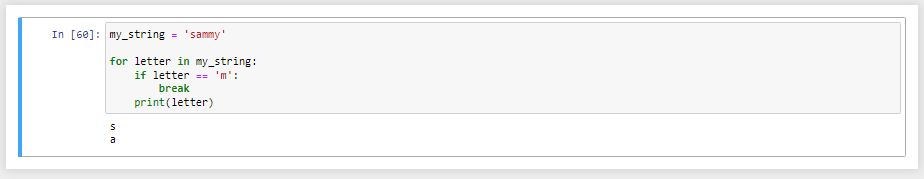 کاربرد break در حلقه while