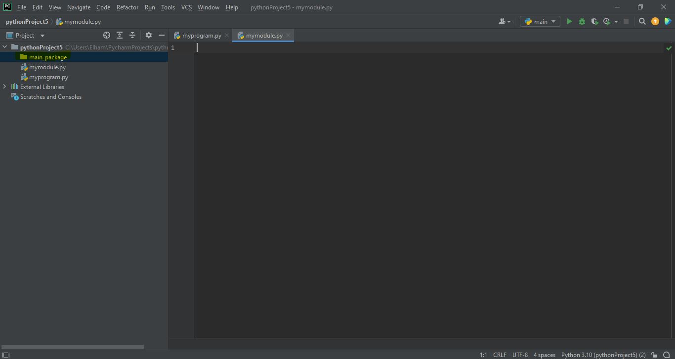 ایجاد زیر پکیج و ماژول در پایتون