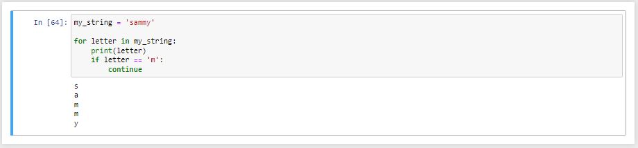 کاربرد continue در حلقه while