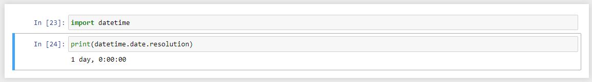 دستور resolution از بخش date در ماژول پیشرفته datetime