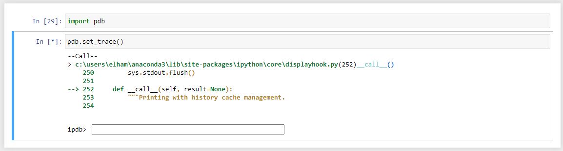 متد set_trace از ماژول پیشرفته pdb