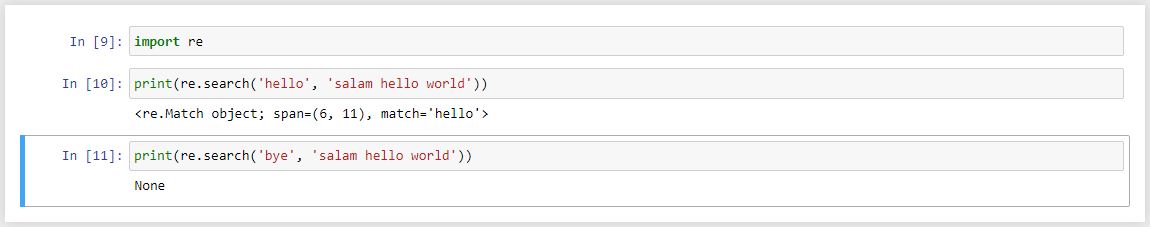 کاربرد متد search از ماژول پیشرفته re