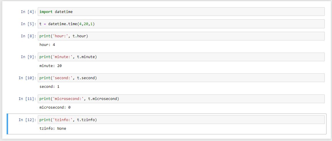 متد time از ماژول پیشرفته datetime