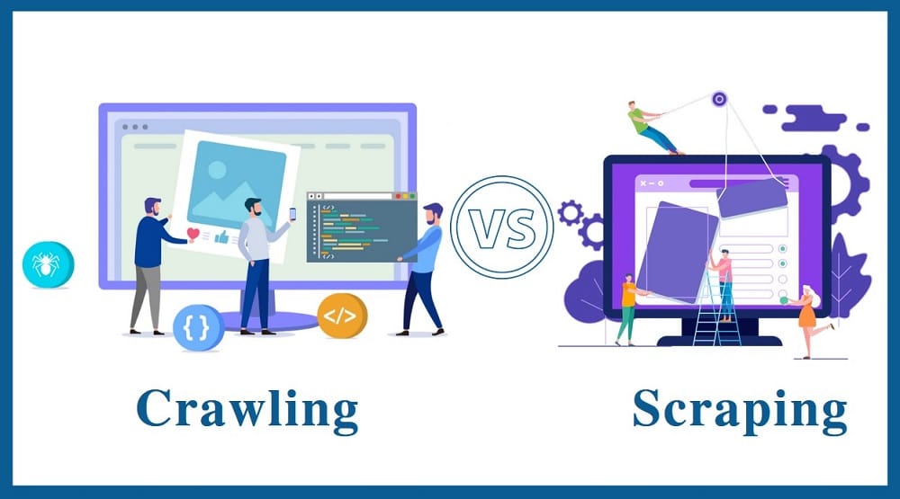 تفاوت web crawling با web scraping در مبحث Web Automation